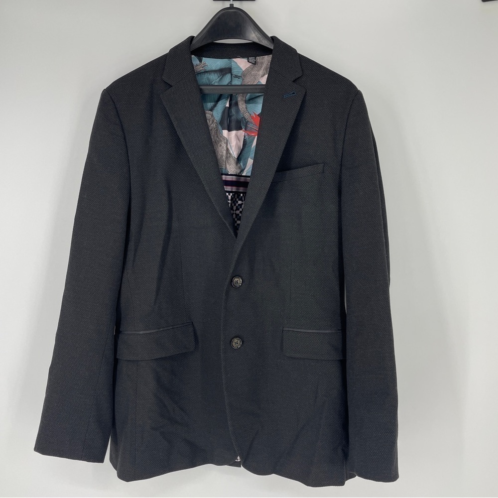 Ted Baker Mens Button Up Blazer Suit Jacket Size Iguana Lined 5 Large